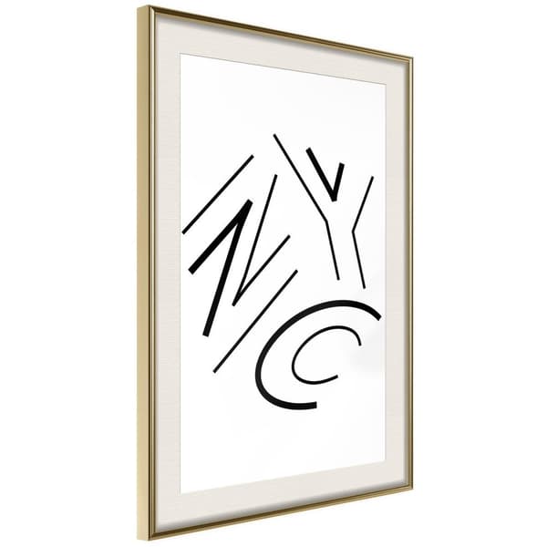 Inramad Poster / Tavla - Three Letters