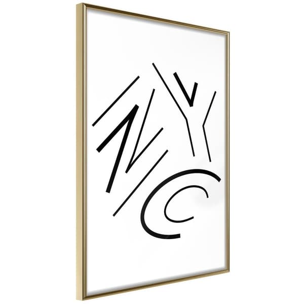 Inramad Poster / Tavla - Three Letters