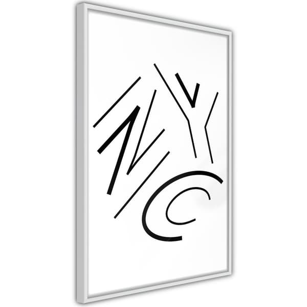 Inramad Poster / Tavla - Three Letters