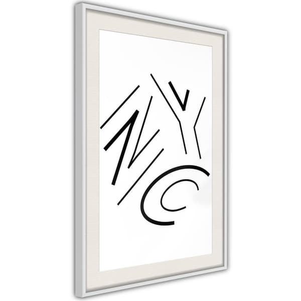 Inramad Poster / Tavla - Three Letters