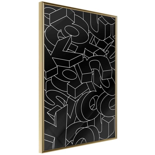 Inramad Poster / Tavla - Scattered Letters