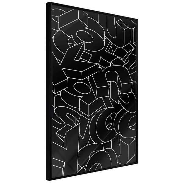 Inramad Poster / Tavla - Scattered Letters