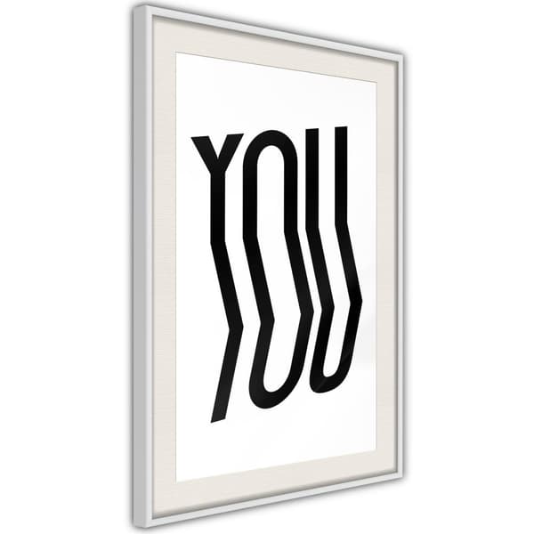 Inramad Poster / Tavla - Only You Vit ram med passepartout 40x60