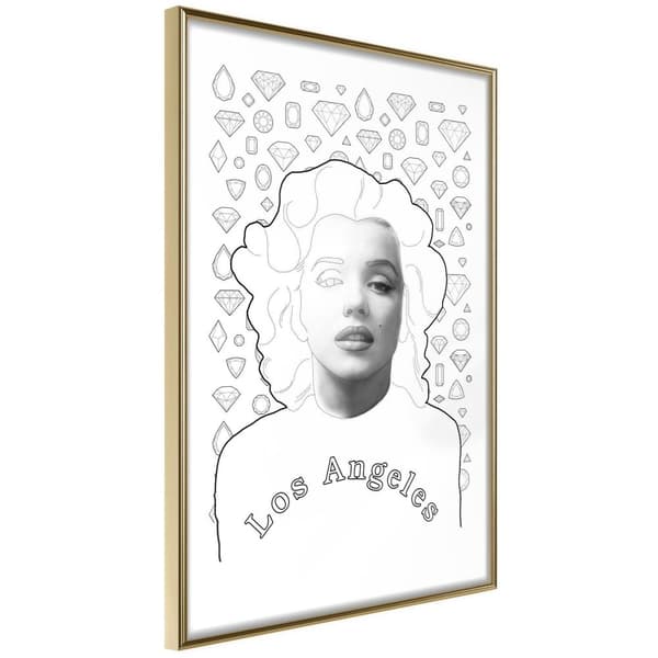 Inramad Poster / Tavla - Marilyn in Los Angeles