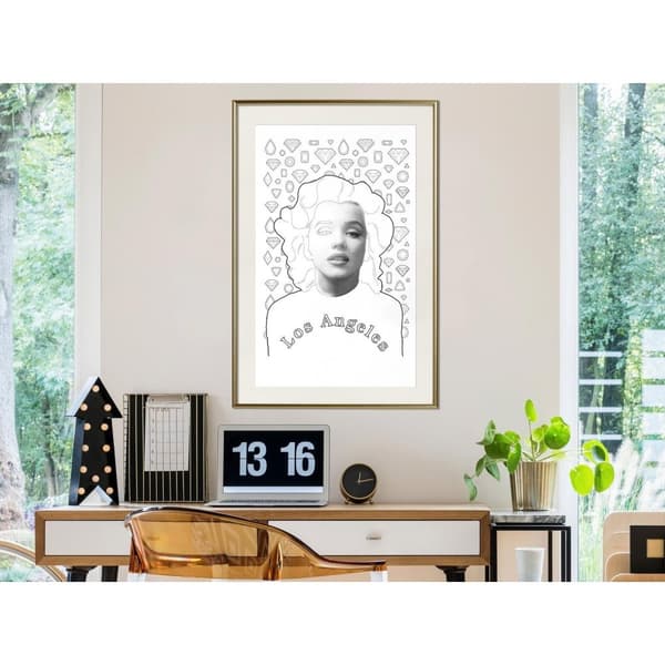 Inramad Poster / Tavla - Marilyn in Los Angeles
