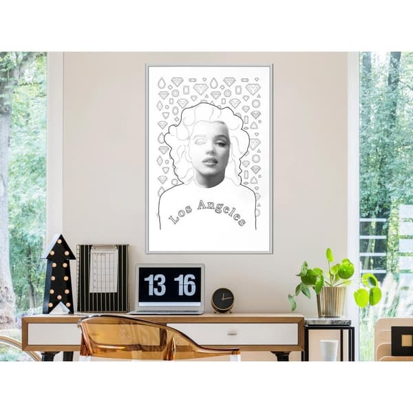Inramad Poster / Tavla - Marilyn in Los Angeles