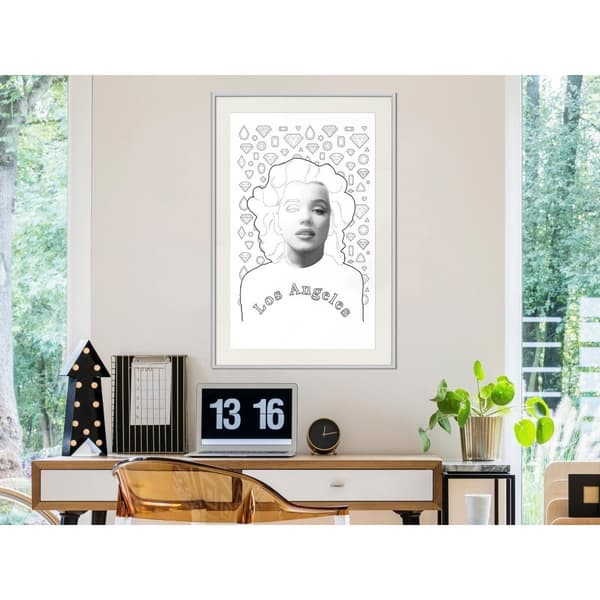 Inramad Poster / Tavla - Marilyn in Los Angeles