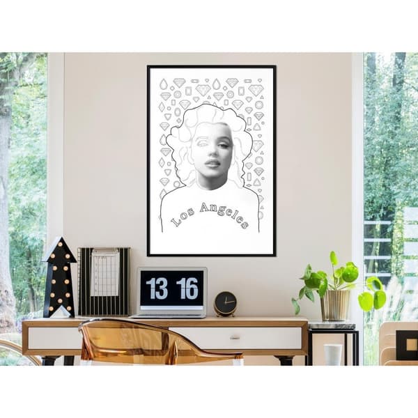 Inramad Poster / Tavla - Marilyn in Los Angeles