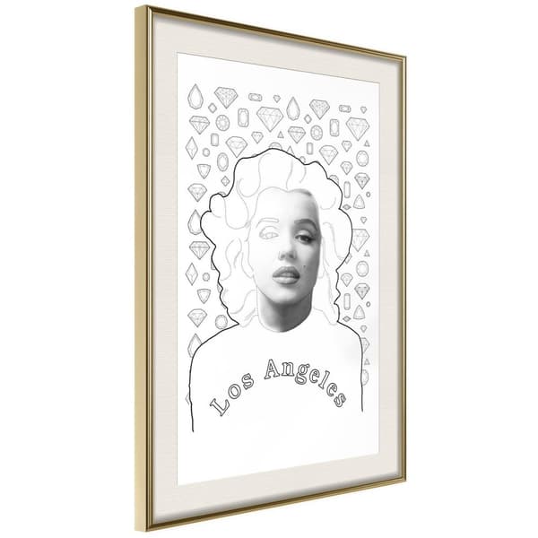 Inramad Poster / Tavla - Marilyn in Los Angeles
