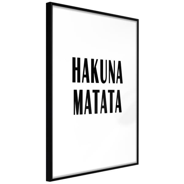 Inramad Poster / Tavla - Hakuna Matata