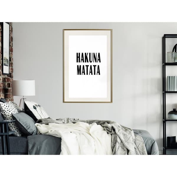 Inramad Poster / Tavla - Hakuna Matata