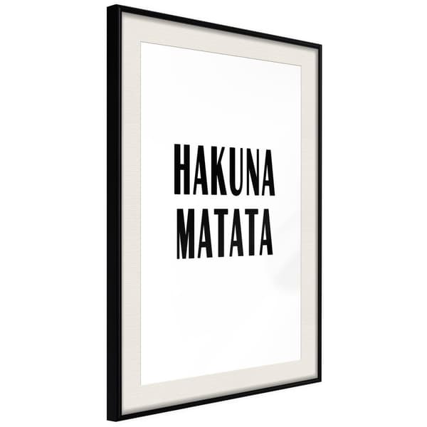 Inramad Poster / Tavla - Hakuna Matata