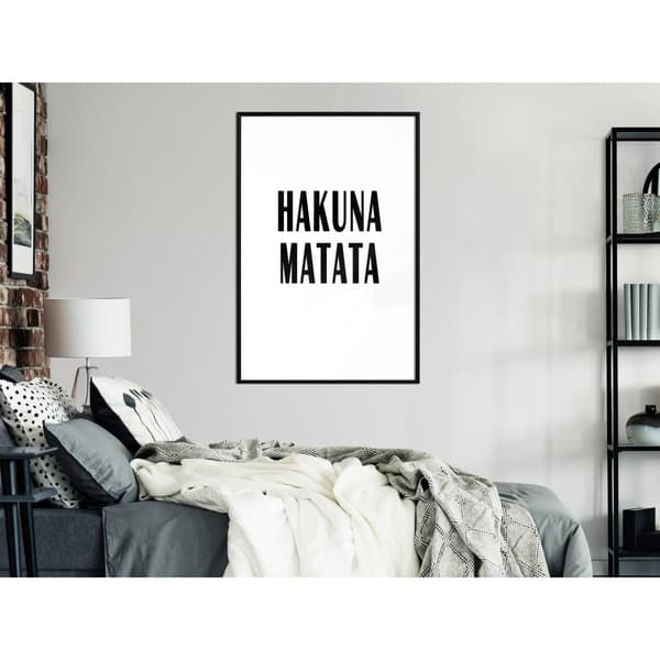 Inramad Poster / Tavla - Hakuna Matata