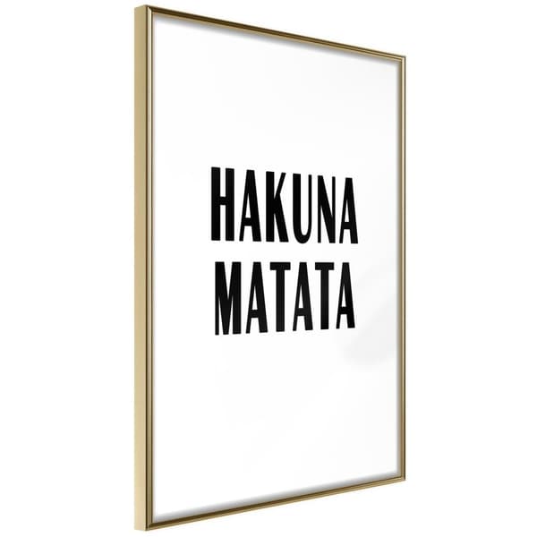 Inramad Poster / Tavla - Hakuna Matata