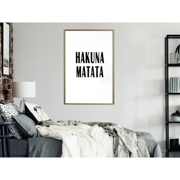 Inramad Poster / Tavla - Hakuna Matata