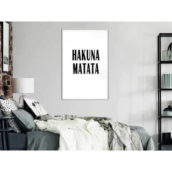 Inramad Poster / Tavla - Hakuna Matata