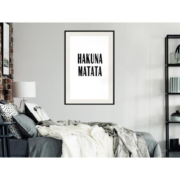 Inramad Poster / Tavla - Hakuna Matata