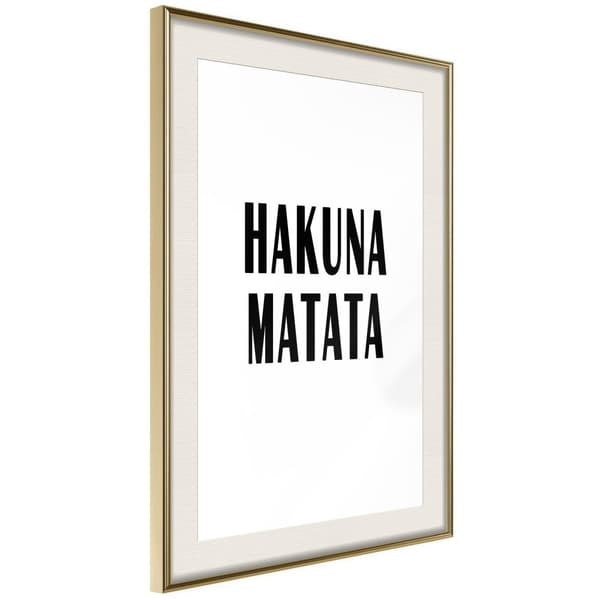Inramad Poster / Tavla - Hakuna Matata