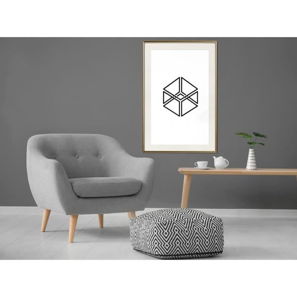 Inramad Poster / Tavla - Count the Squares