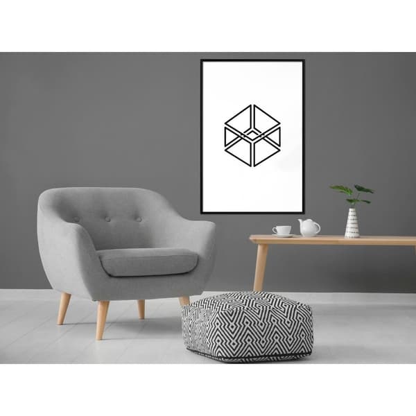 Inramad Poster / Tavla - Count the Squares