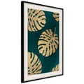 Miniatyrbild 4 av 11: Inramad Poster / Tavla - Gilded Monstera Leaves