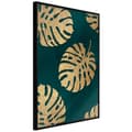 Miniatyrbild 1 av 11: Inramad Poster / Tavla - Gilded Monstera Leaves
