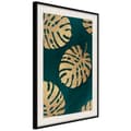 Miniatyrbild 1 av 11: Inramad Poster / Tavla - Gilded Monstera Leaves