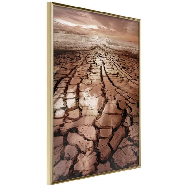 Inramad Poster / Tavla - Prayer for Rain Guldram 30x45