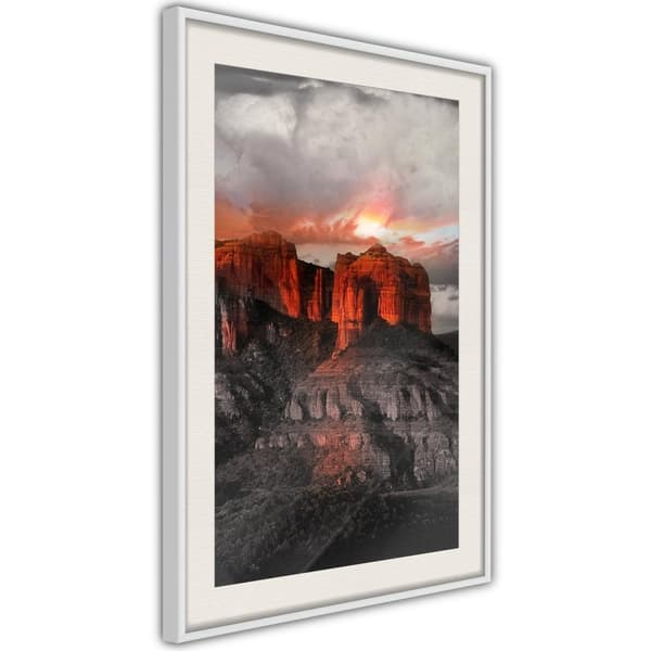 Inramad Poster / Tavla - Power of Nature Vit ram med passepartout 30x45