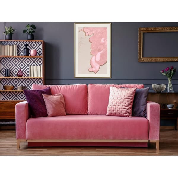 Inramad Poster / Tavla - Pink River