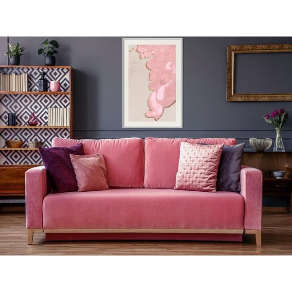 Inramad Poster / Tavla - Pink River