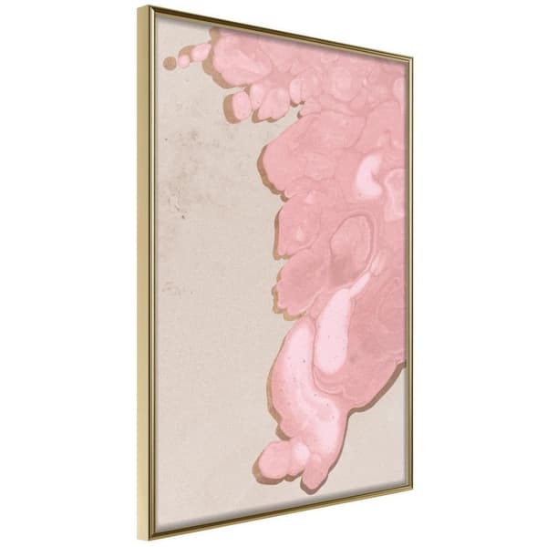 Inramad Poster / Tavla - Pink River Guldram 40x60