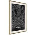 Miniatyrbild 9 av 11: Inramad Poster / Tavla - City Map: Munich (Dark)