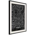 Miniatyrbild 1 av 11: Inramad Poster / Tavla - City Map: Munich (Dark)