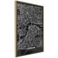 Miniatyrbild 1 av 11: Inramad Poster / Tavla - City Map: London (Dark)