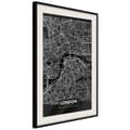 Miniatyrbild 4 av 11: Inramad Poster / Tavla - City Map: London (Dark)