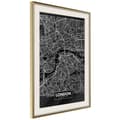 Miniatyrbild 9 av 11: Inramad Poster / Tavla - City Map: London (Dark)