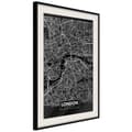 Miniatyrbild 1 av 11: Inramad Poster / Tavla - City Map: London (Dark)