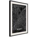 Miniatyrbild 4 av 11: Inramad Poster / Tavla - City Map: Brussels (Dark)