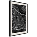 Miniatyrbild 4 av 11: Inramad Poster / Tavla - City Map: Amsterdam (Dark)