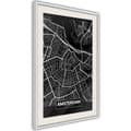 Miniatyrbild 1 av 11: Inramad Poster / Tavla - City Map: Amsterdam (Dark)