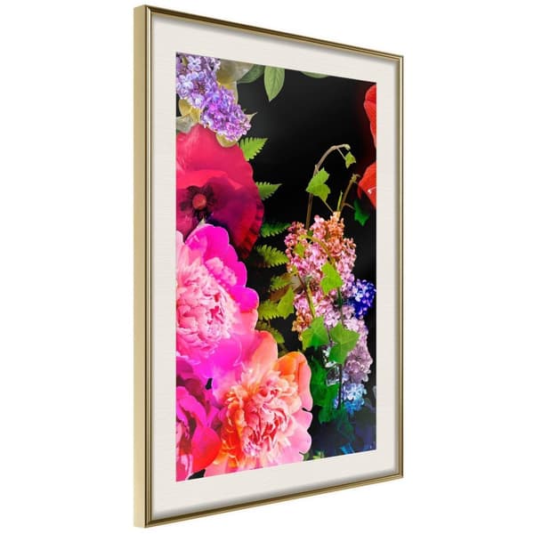Inramad Poster / Tavla - Suffocating Scent I Guldram med passepartout 30x45