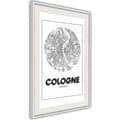 Miniatyrbild 1 av 11: Inramad Poster / Tavla - City Map: Cologne (Round)