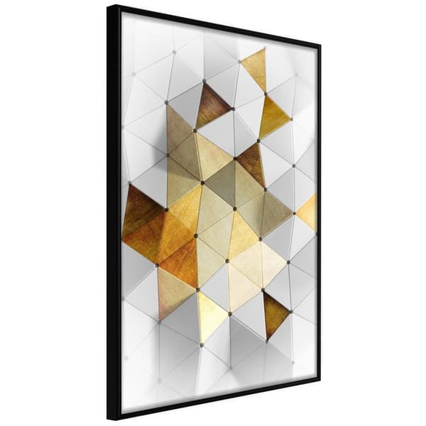 Inramad Poster / Tavla - Gold-Plated Enamel