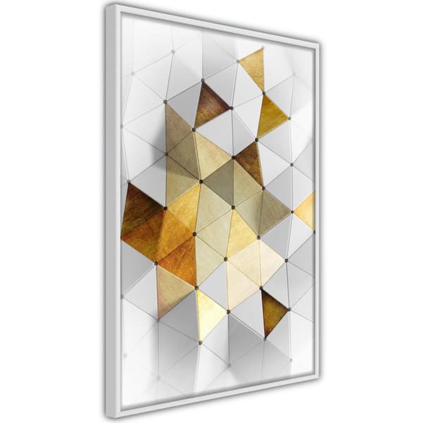 Inramad Poster / Tavla - Gold-Plated Enamel