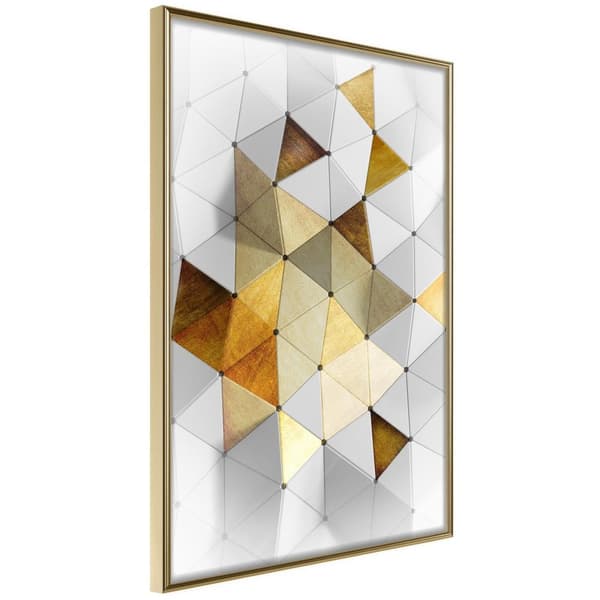Inramad Poster / Tavla - Gold-Plated Enamel