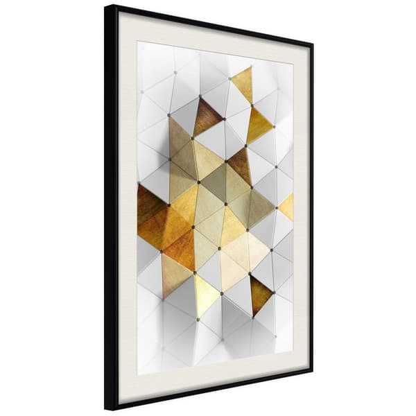 Inramad Poster / Tavla - Gold-Plated Enamel