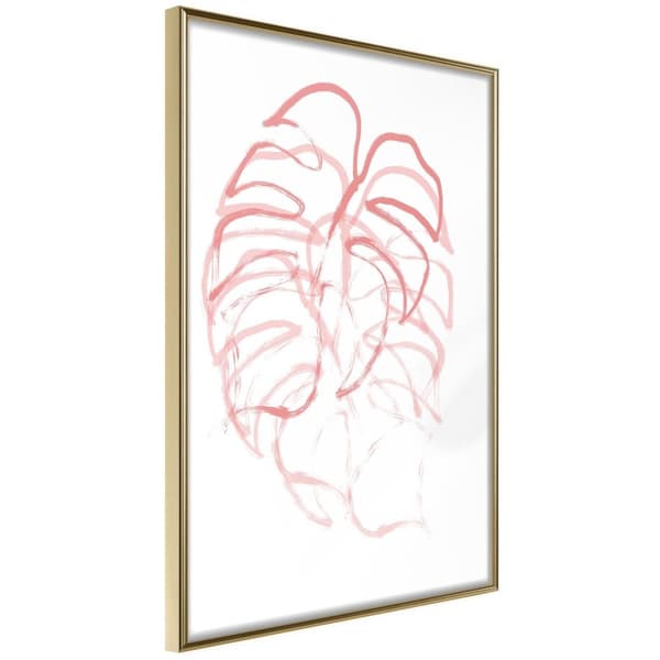 Inramad Poster / Tavla - Red Leaf