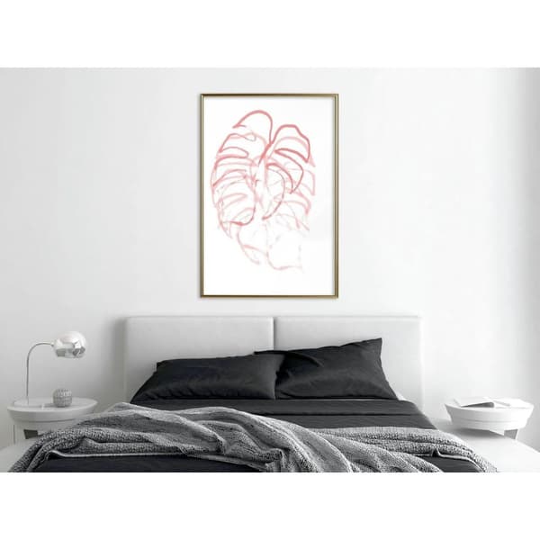Inramad Poster / Tavla - Red Leaf
