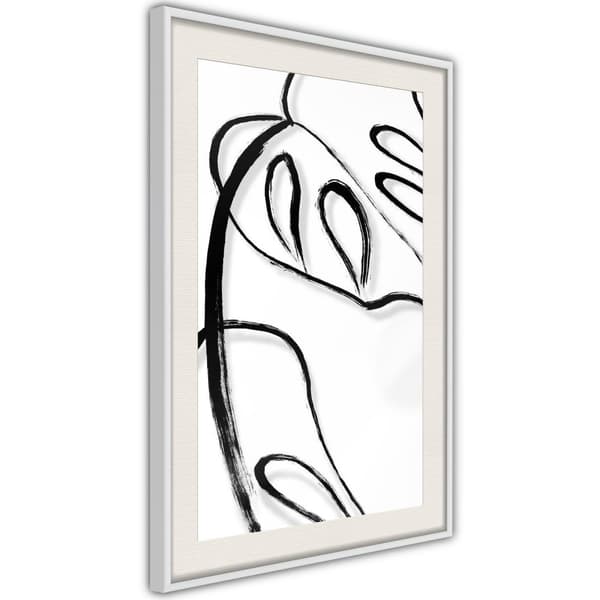 Inramad Poster / Tavla - Painted Monstera Leaf